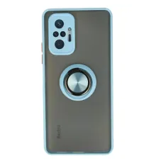 Xiaomi Redmi Note 10 Pro Kılıf Montreal Yüzüklü Silikon Kapak - Buz Mavi