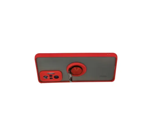 Xiaomi Redmi Note 10 Pro Kılıf Montreal Yüzüklü Silikon Kapak - Kırmızı