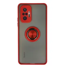 Xiaomi Redmi Note 10 Pro Kılıf Montreal Yüzüklü Silikon Kapak - Kırmızı