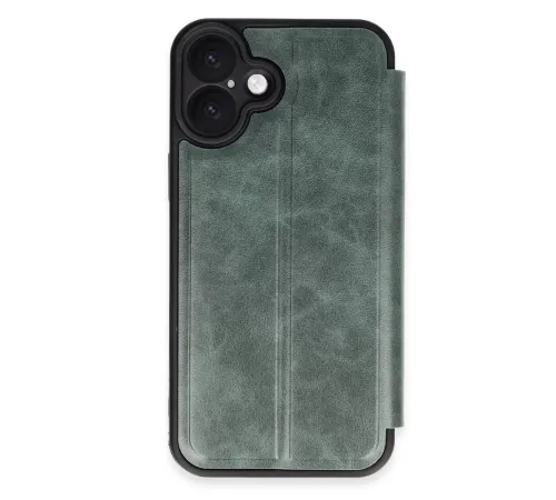 Apple iPhone 16 Kılıf Flip Cover - Koyu Yeşil