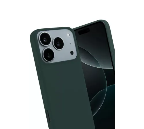 Apple iPhone 17 Pro First Silikon - Koyu Yeşil