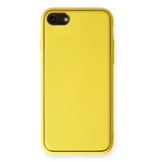 Apple iPhone 7 Kılıf Coco Deri Silikon Kapak - Sarı