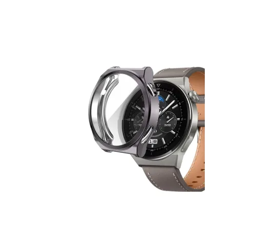 Huawei Watch GT2 46mm Dota Camlı Kasa Ekran Koruyucu - Uzay Grisi