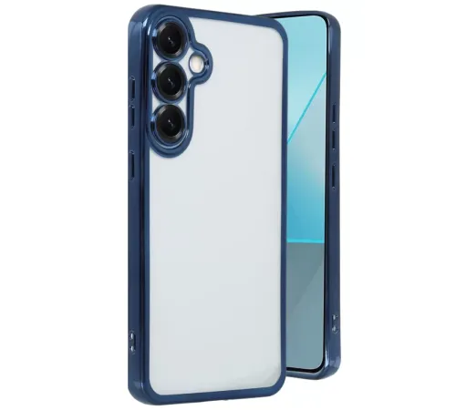 Samsung Galaxy S25 Plus Kılıf Lensli Silikon - Lacivert