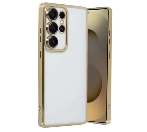 Samsung Galaxy S25 Ultra Kılıf Lensli Silikon - Gold