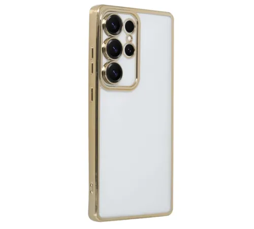 Samsung Galaxy S25 Ultra Kılıf Lensli Silikon - Gold