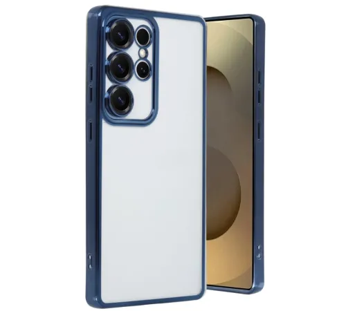 Samsung Galaxy S25 Ultra Kılıf Lensli Silikon - Lacivert