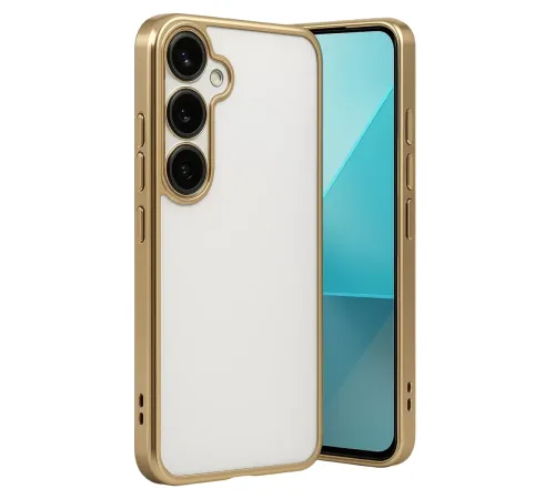 Samsung Galaxy A24 4G Prime Kılıf Lensli Silikon - Gold