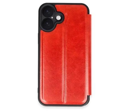 Apple iPhone 16 Plus Kılıf Flip Cover - Kırmızı