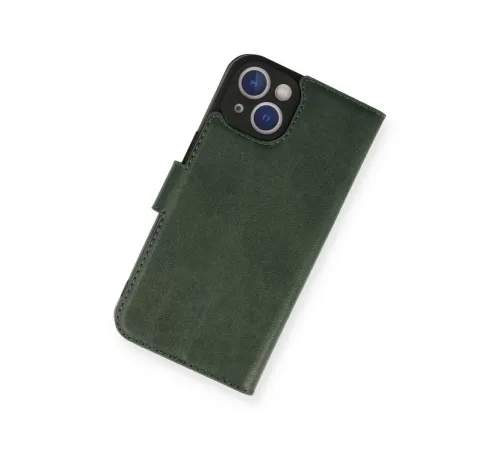 Apple iPhone 14 Kılıf Trend S Plus Kapaklı Kılıf - Yeşil