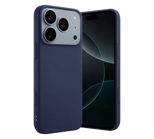 Apple iPhone 17 Pro Max First Silikon - Lacivert