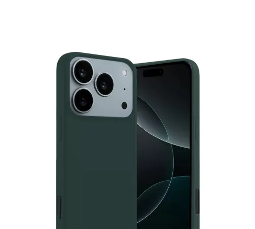 Apple iPhone 17 Pro Max First Silikon - Koyu Yeşil