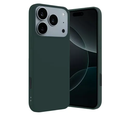 Apple iPhone 17 Pro Max First Silikon - Koyu Yeşil