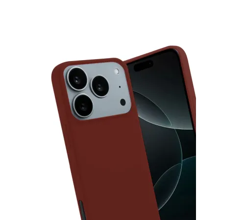 Apple iPhone 17 Pro Max First Silikon - Bordo