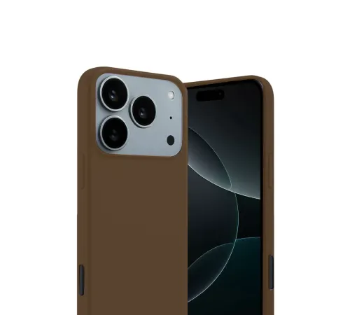 Apple iPhone 17 Pro Max First Silikon - Kahverengi