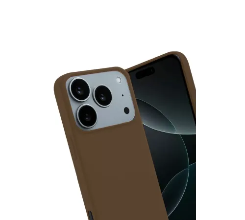 Apple iPhone 17 Pro Max First Silikon - Kahverengi