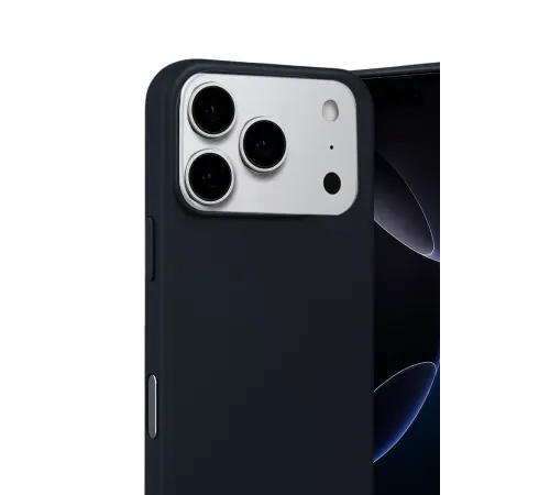 Apple iPhone 17 Pro Max Nano içi Kadife Silikon - Siyah