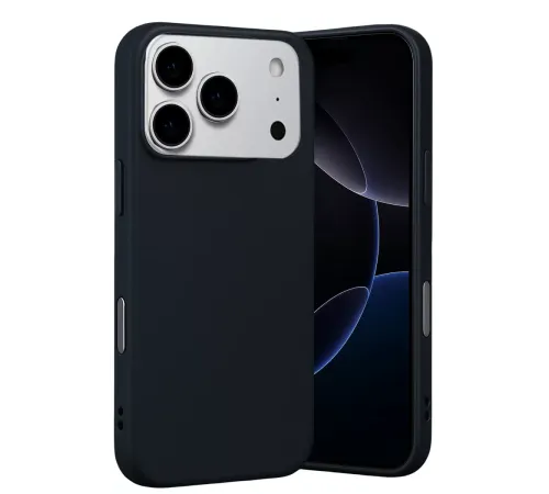 Apple iPhone 17 Pro Max Nano içi Kadife Silikon - Siyah