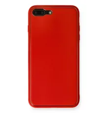 Apple iPhone 7 Plus Kılıf Coco Deri Silikon Kapak - Kırmızı