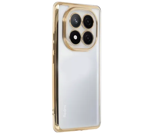 Xiaomi Redmi Note 14 Pro 5G Kılıf Lensli Silikon - Gold