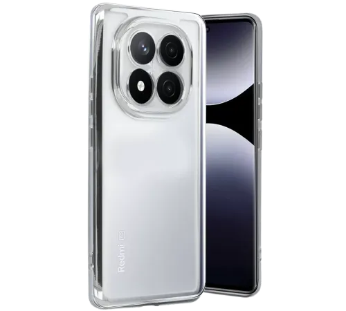 Xiaomi Redmi Note 14 Pro 5G Kılıf Lensli Silikon - Gümüş