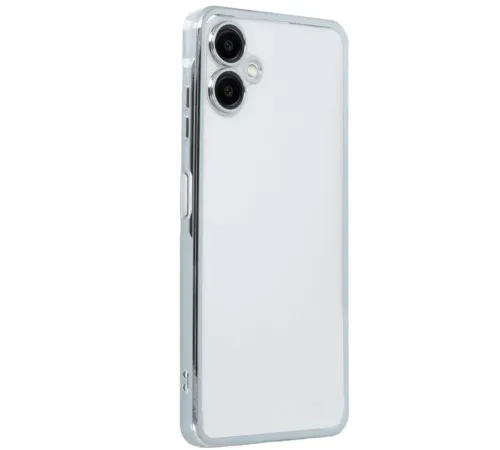 Samsung Galaxy A06 Kılıf Lensli Silikon - Gümüş