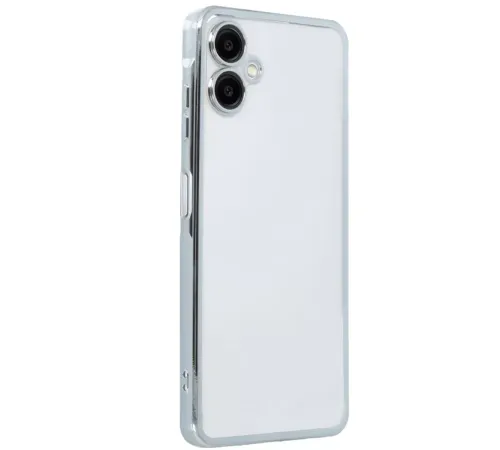 Samsung Galaxy A06 Kılıf Lensli Silikon - Gümüş