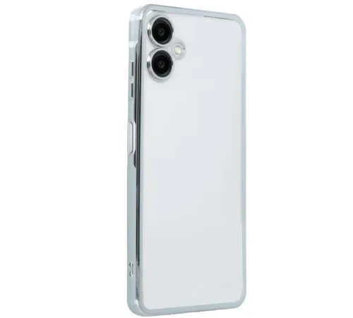 Samsung Galaxy A06 Kılıf Lensli Silikon - Gümüş