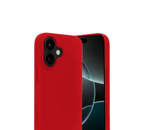 Apple iPhone 17 Nano içi Kadife Silikon - Kırmızı