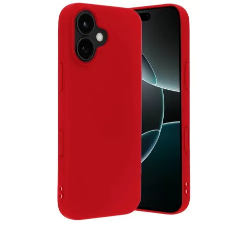 Apple iPhone 17 Nano içi Kadife Silikon - Kırmızı