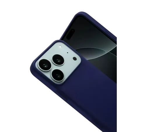 Apple iPhone 17 Pro Nano içi Kadife Silikon - Lacivert
