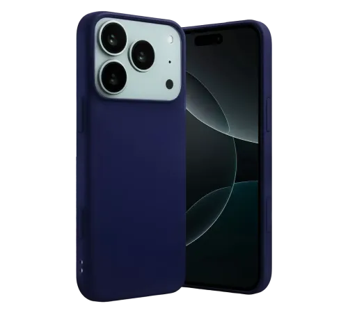 Apple iPhone 17 Pro Nano içi Kadife Silikon - Lacivert