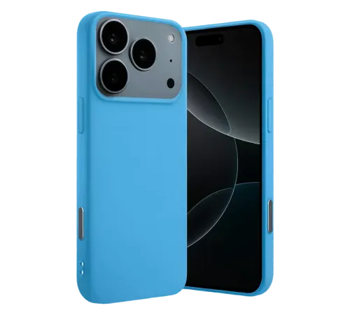 Apple iPhone 17 Pro Nano içi Kadife Silikon - Mavi