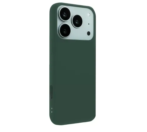 Apple iPhone 17 Pro Nano içi Kadife Silikon - Koyu Yeşil