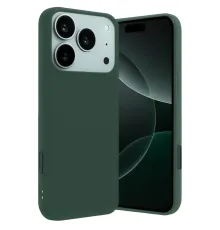 Apple iPhone 17 Pro Nano içi Kadife Silikon - Koyu Yeşil