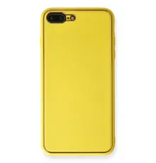 Apple iPhone 7 Plus Kılıf Coco Deri Silikon Kapak - Sarı
