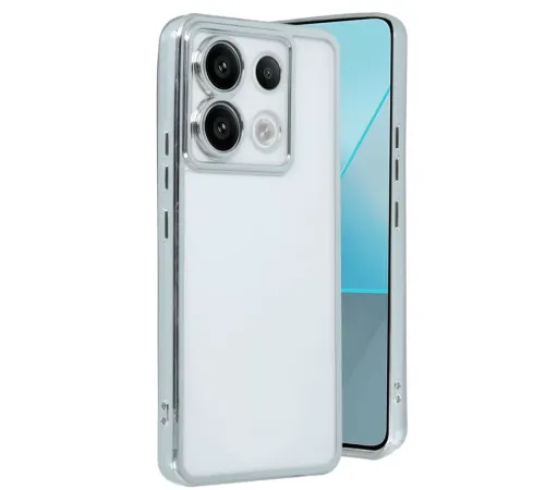 Xiaomi Redmi Note 13 Pro 4G Kılıf Lensli Silikon - Gümüş