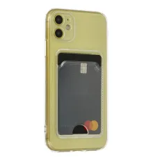 Apple iPhone 11 Kılıf Kart Şeffaf Silikon - Şeffaf