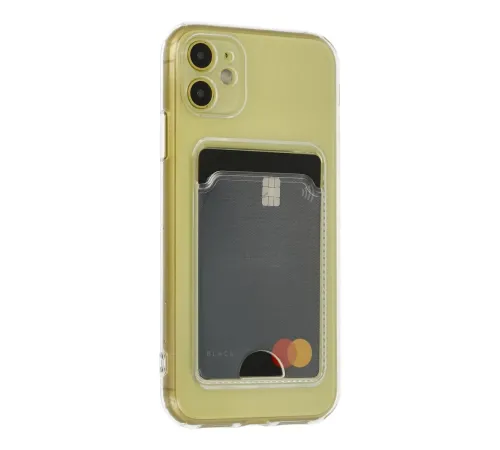 Apple iPhone 11 Kılıf Kart Şeffaf Silikon - Şeffaf