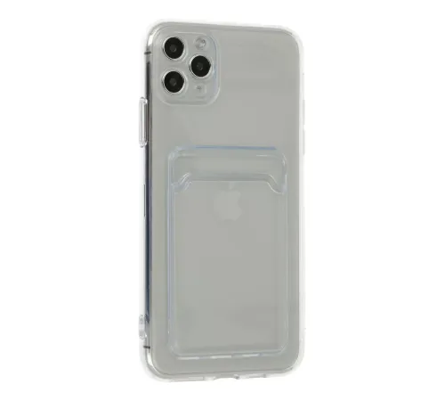 Apple iPhone 11 Pro Max Kılıf Kart Şeffaf Silikon - Şeffaf