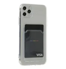 Apple iPhone 11 Pro Max Kılıf Kart Şeffaf Silikon - Şeffaf