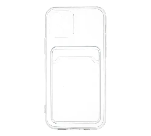 Apple iPhone 12 Kılıf Kart Şeffaf Silikon - Şeffaf