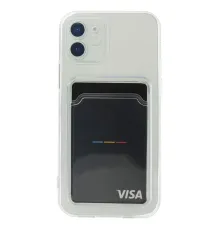 Apple iPhone 12 Kılıf Kart Şeffaf Silikon - Şeffaf