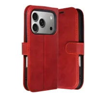Apple iPhone 17 Pro Trend S Plus Kapaklı Kılıf - Kırmızı