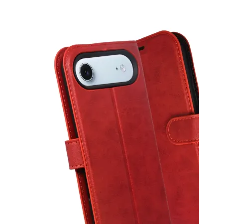 Apple iPhone 17 Air Trend S Plus Kapaklı Kılıf - Kırmızı