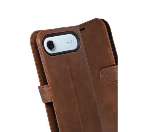 Apple iPhone 17 Air Trend S Plus Kapaklı Kılıf - Taba