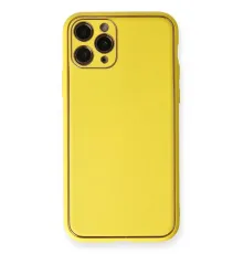 Apple iPhone 11 Pro Kılıf Coco Deri Silikon Kapak - Sarı