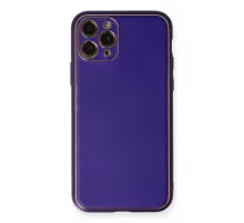 Apple iPhone 11 Pro Kılıf Coco Deri Silikon Kapak - Mor