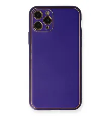 Apple iPhone 11 Pro Kılıf Coco Deri Silikon Kapak - Mor