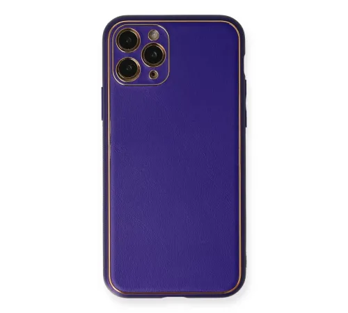 Apple iPhone 11 Pro Kılıf Coco Deri Silikon Kapak - Mor